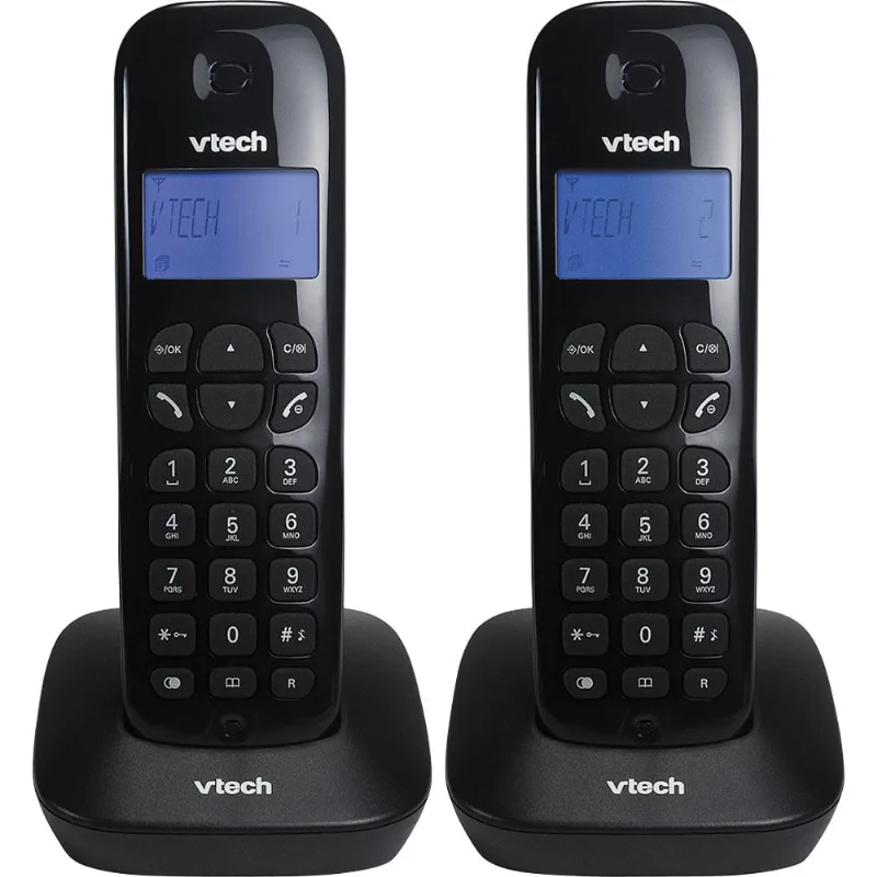 Telefone sem Fio ID com Ramal Vtech VT680MRD2 Preto