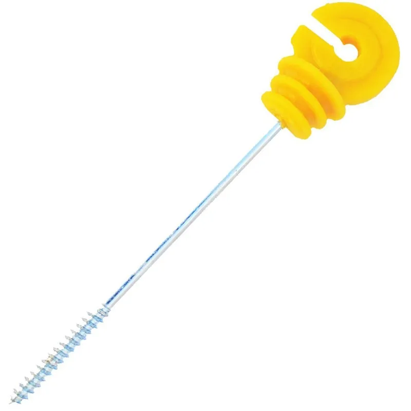 Isolador Cerca Elétrica Gancho Afastador Amarelo 19 Cm 50un