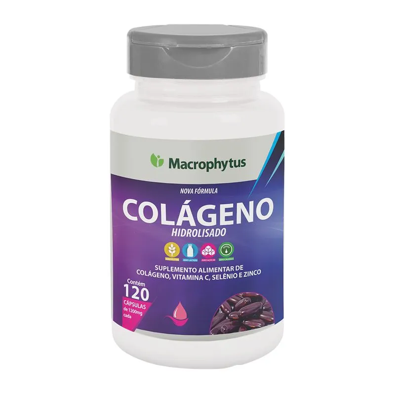 COLAGENO HIDROLISADO 1200MG + VITAMINA C 120CPS MACROPHYTUS