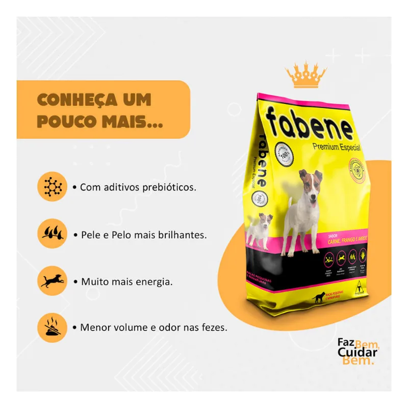 Ração Fabene Cães Adultos Mini Bits 3kg
