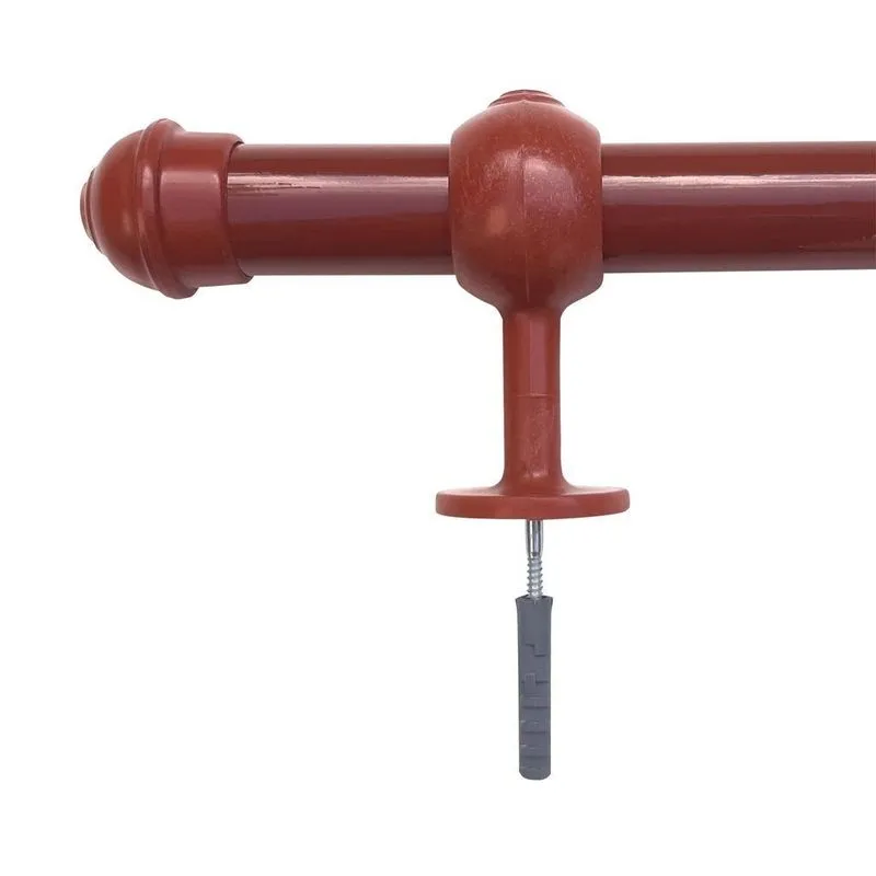 Varão De Cortina Simples Com 2,00 Metros 19mm Mogno