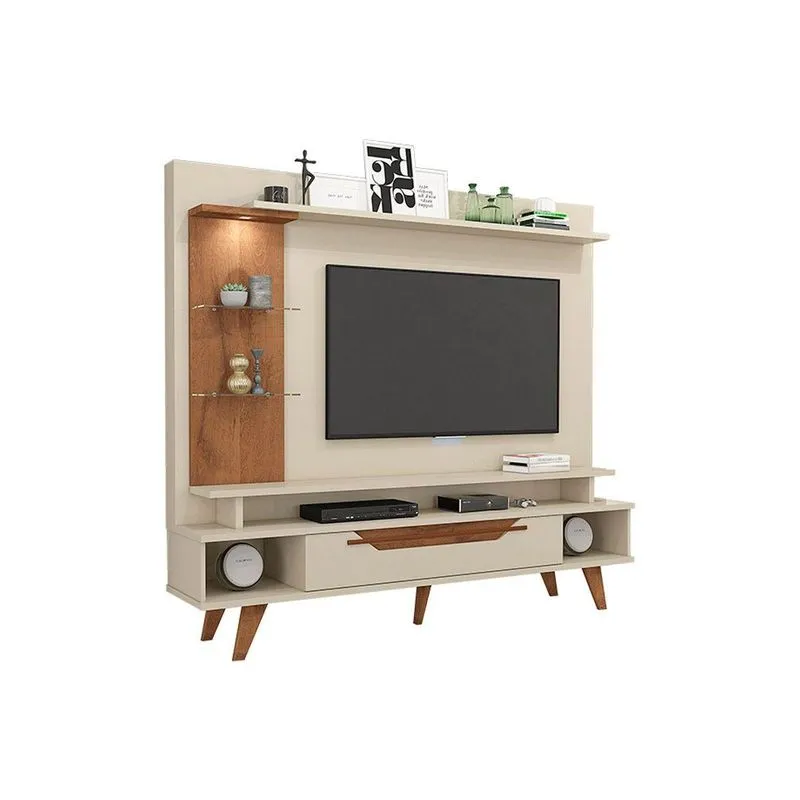 Home Para Tv Londres Ate 60 Polegadas C 1 Gaveta E 3 Nichos Off White Savana Permobili
