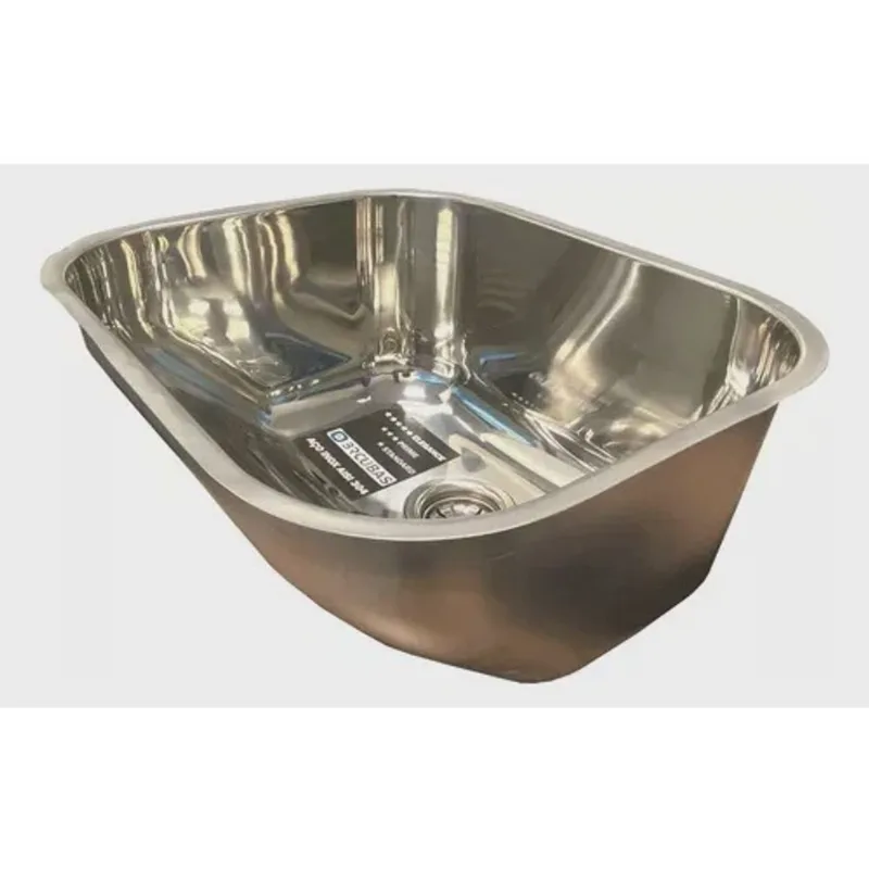 Tanque Grande Aço Inox Brilho Multiuso Cozinha e Lavanderia