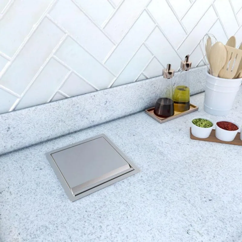 Lixeira Cesto De Lixo Basculante 5 Litros Inox Não Enferruja Cor Inox