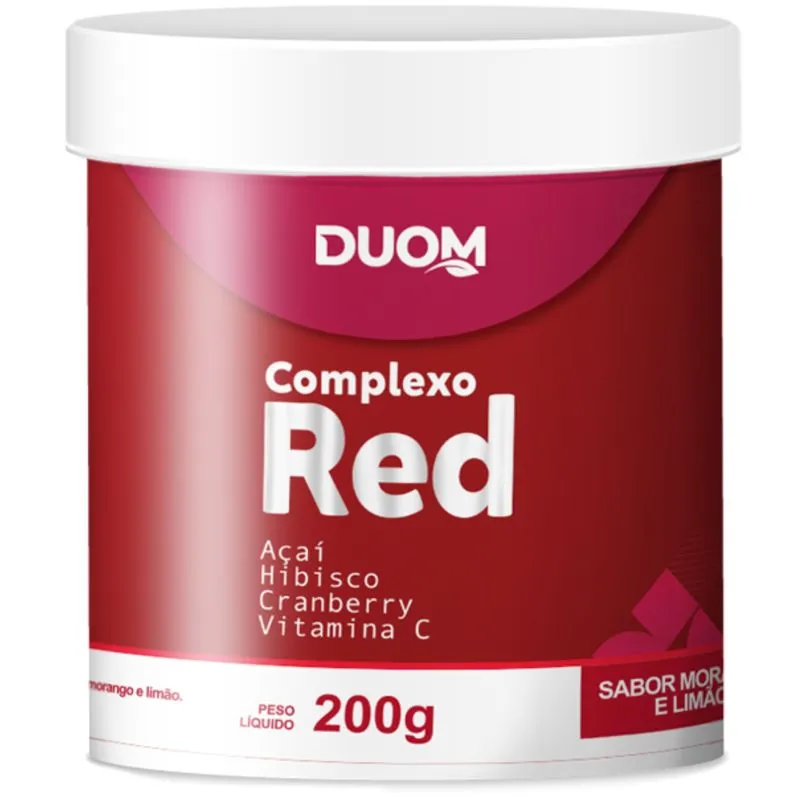 Complexo Red Hibisco Açaí Sabor Morango E Limão 200g - Duom