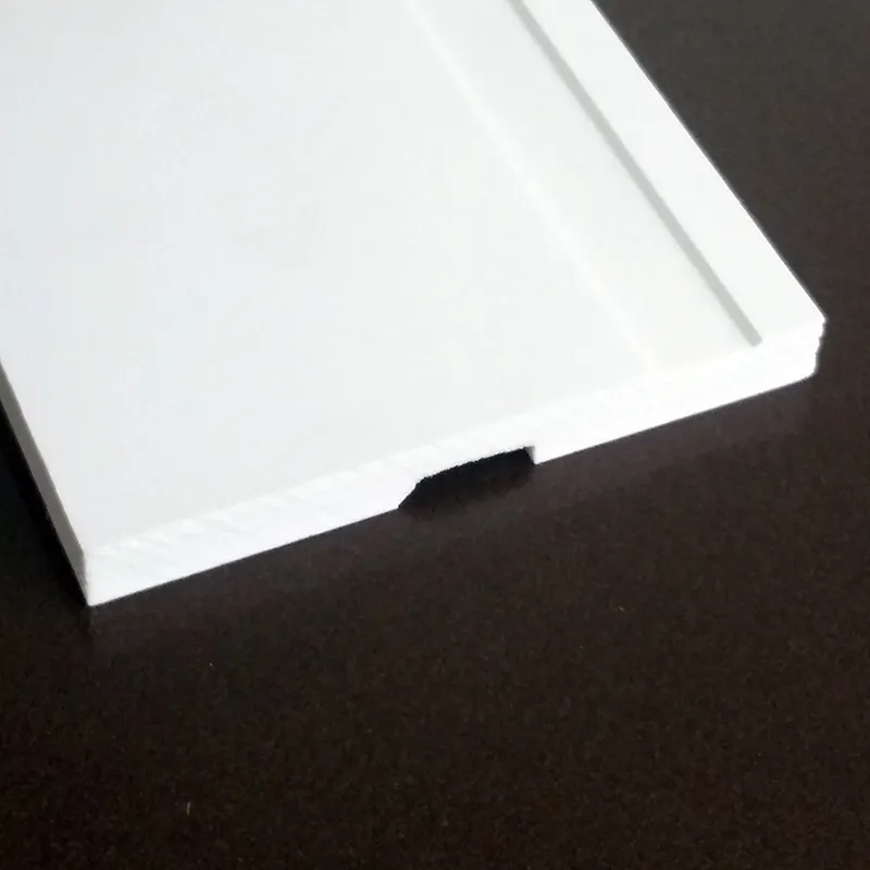 Kit Com 10 Barras De Moldura/rodapé De Poliestireno Frisado - Branco - 10cm De Altura (10x1x240cm)