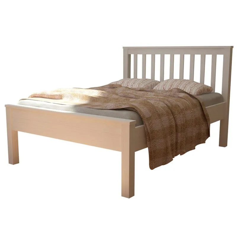Cama Casal Simples Madeira Maciça Branco - Saraiva