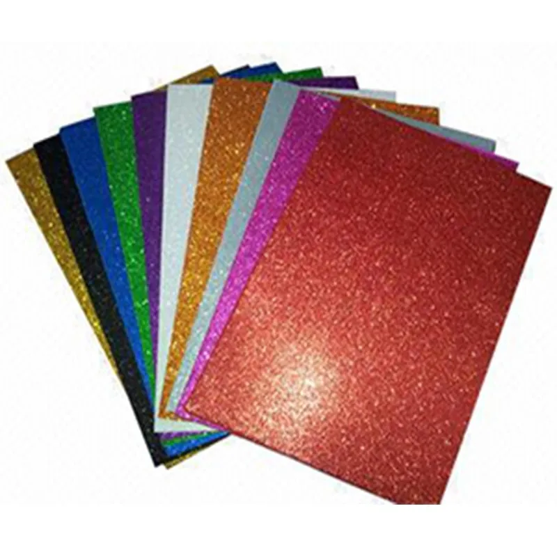Kit 5 Folhas Cartolina Placa Eva Grande 60X40 1,5Mm Glitter