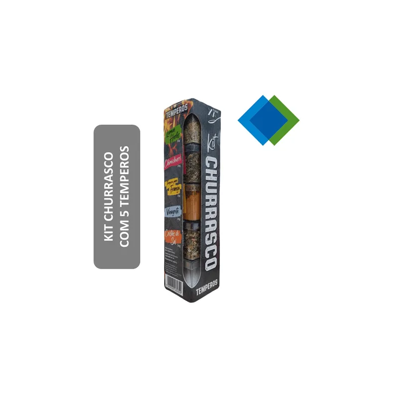 Kit Churrasco Tradicional com 5 Temperos Casa Xa Caixa 160g