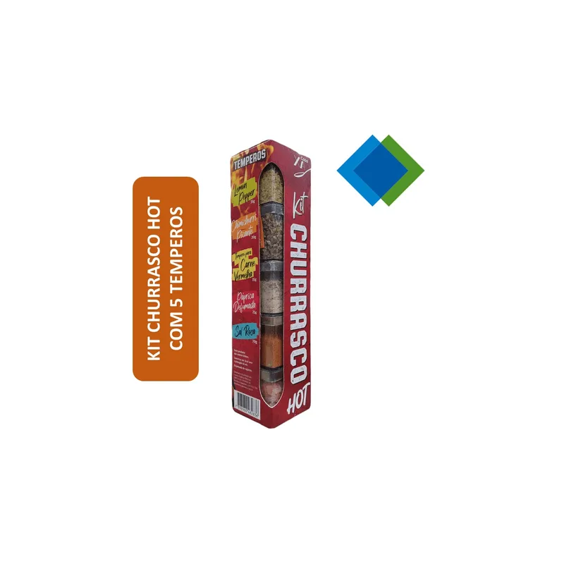 Kit Churrasco Hot com 5 Temperos Casa Xa Caixa 185g