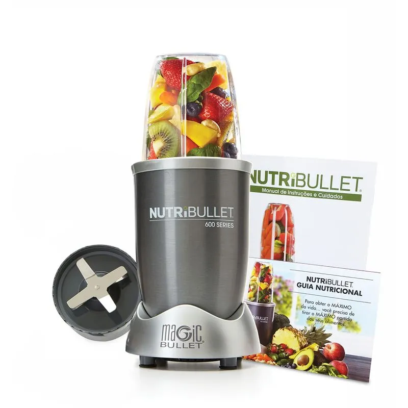 Nutribullet 600W Cinza - Liquidificador Individual Blender e Extrator de Nutrientes 220