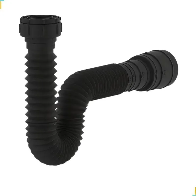 Sifão Sanfonado Ajustável 76cm Universal Pretotubo Saída