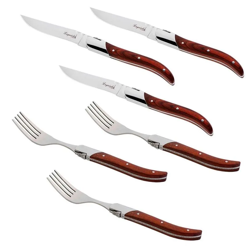 Conjunto De 3 Facas e 3 Garfos Ultra Premium La Guiole