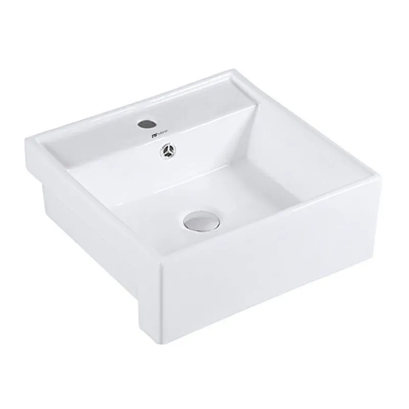 Cuba Lavabo Banheiro Em Cerâmica Louça Branca Semi-encaixe Tubrax