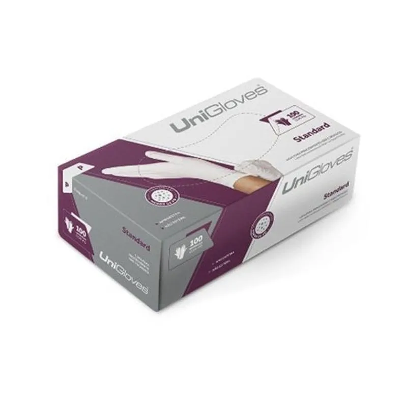 Kit 10 Caixas De Luvas Unigloves Standard - Tamanho P