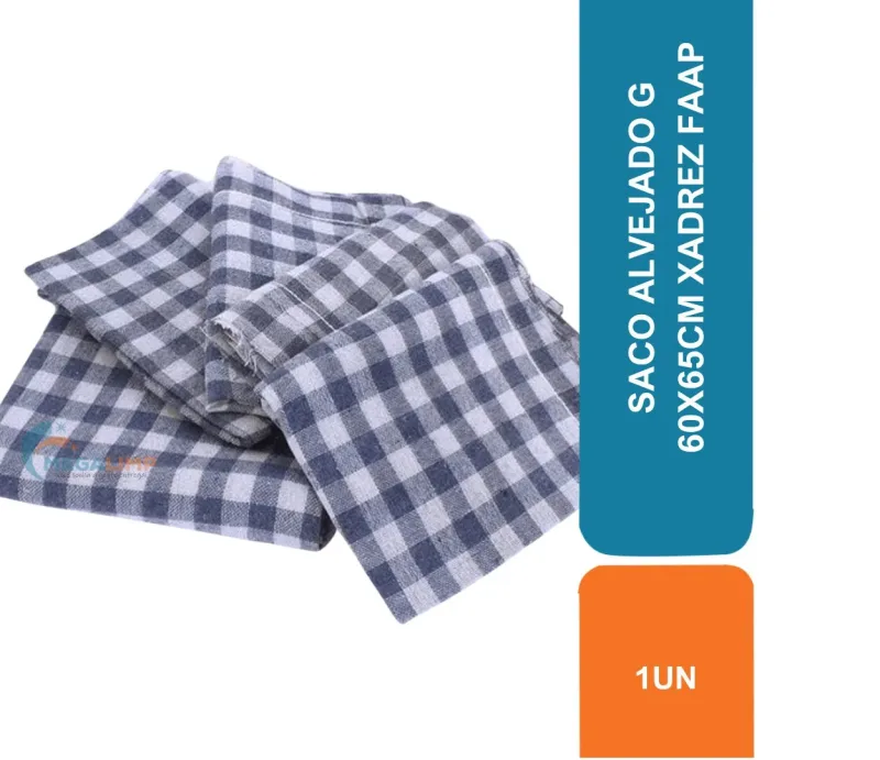 SACO ALVEJADO G 60X65CM XADREZ FAAP