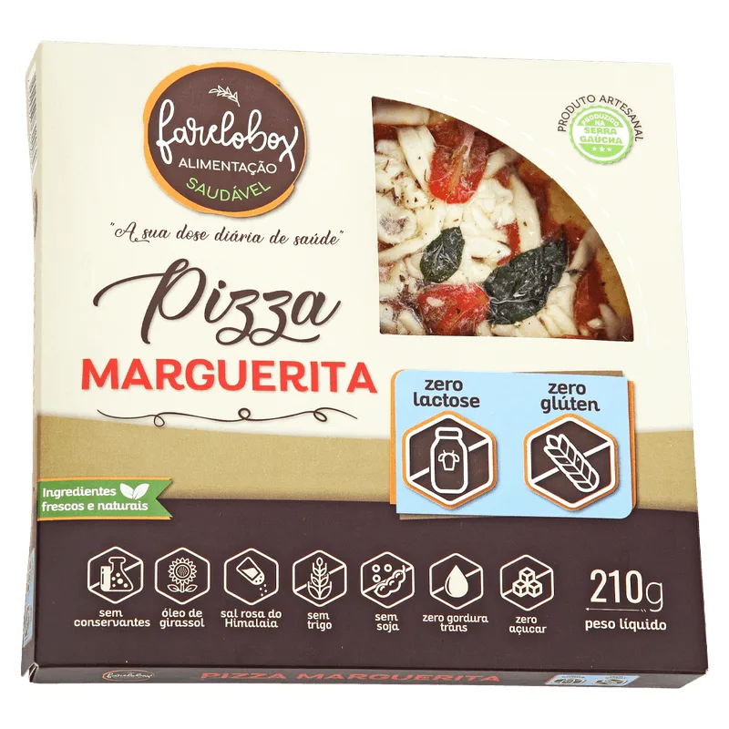 Pizza Farelobox Margherita sem Glúten 210g