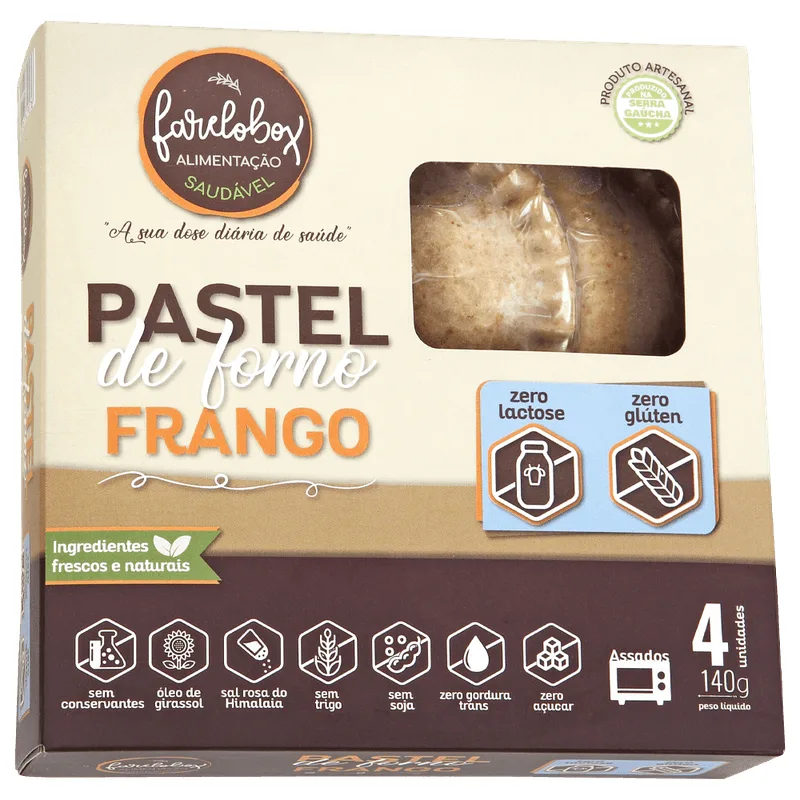 Pastel Fareblox Frango sem Glúten 140g