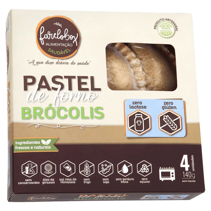 Pastel Fareblox Brócolis sem Glúten 140g