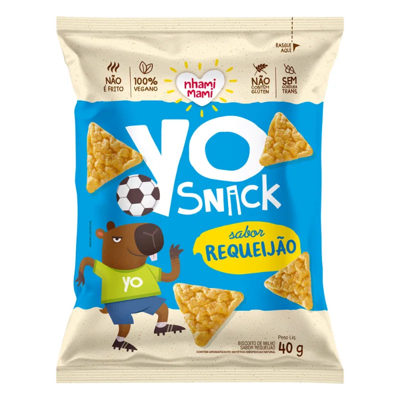 Biscoito de Milho YO Snack Sabor Requeijão Nhami Mami 40g