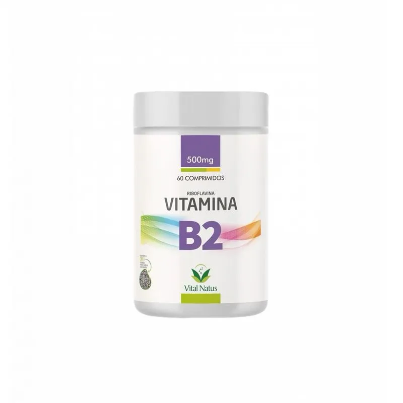 Vitamina B2 - Riboflavina- 2,7mg - 60 Com. - Vital Natus