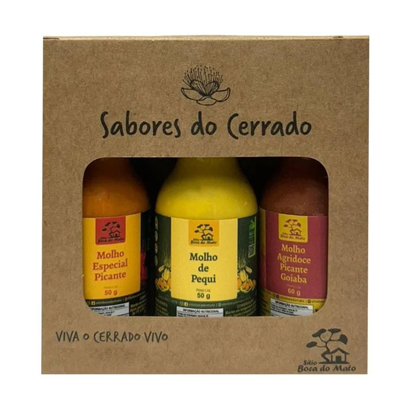 Mini Kit Molhos Sabores Do Cerrado Sítio Boca Do Mato
