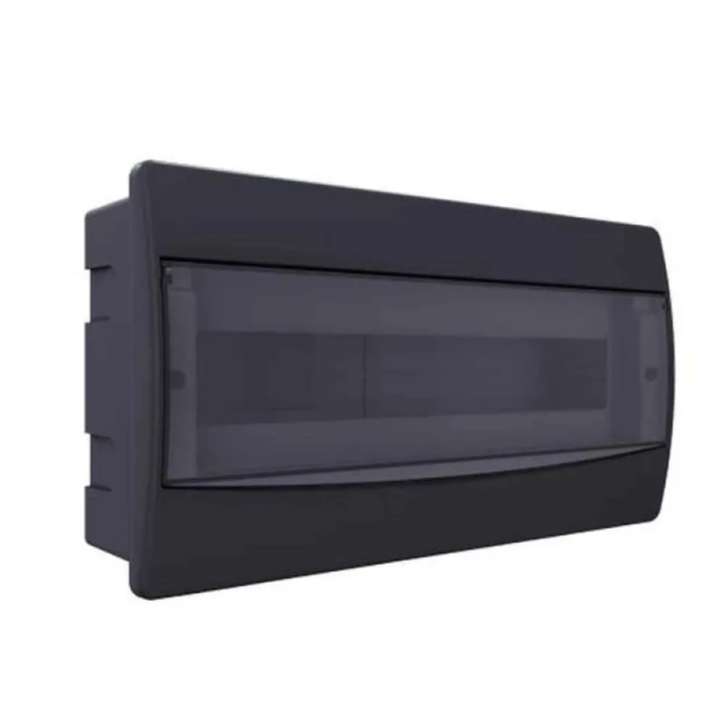CD de Embutir para Disjuntor 18 DIN / 12 UL Preto - Proteção UV - Bet Plásticos