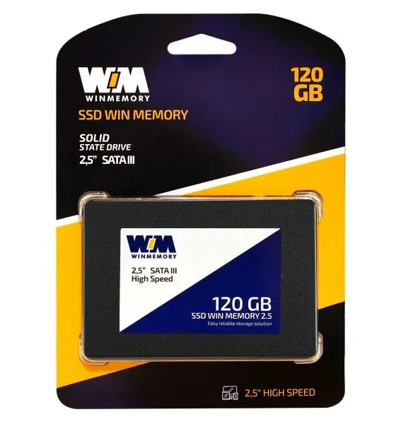 SSD 2.5 120gb Sata III Winmemory Leitura 520Mb/S Gravação 420Mb/S