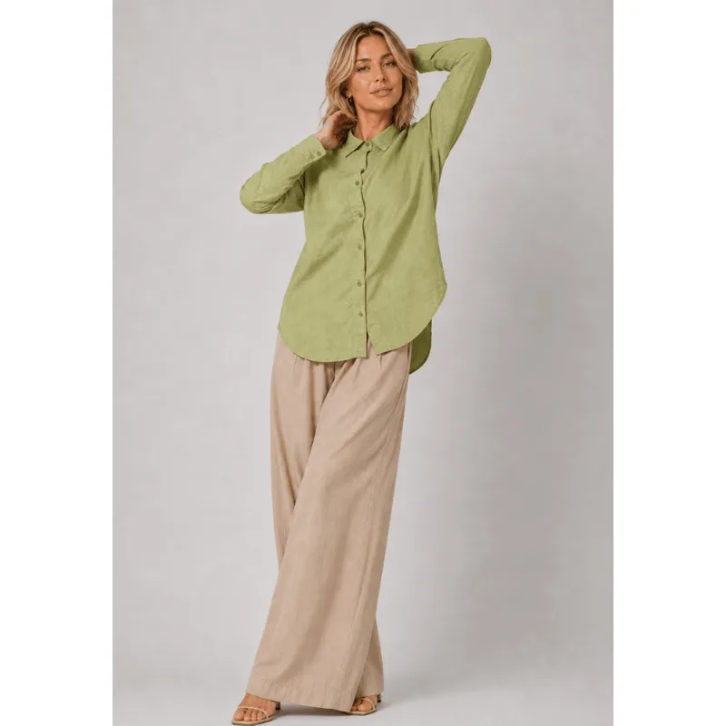 Camisão Liso Manga Longa Verde Salvatore Tamanho M