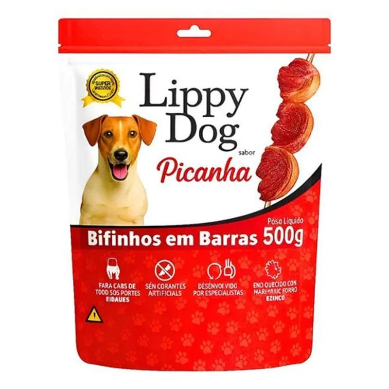 Bifinho Carne Picanha 500g Petisco Snack Cães Premium Adulto