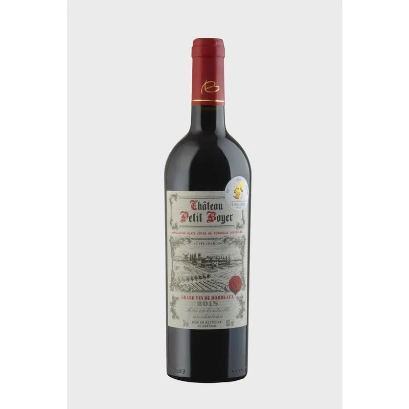 Vinho Tinto Chateau Petit Boyer Bordeaux 2018 750ml