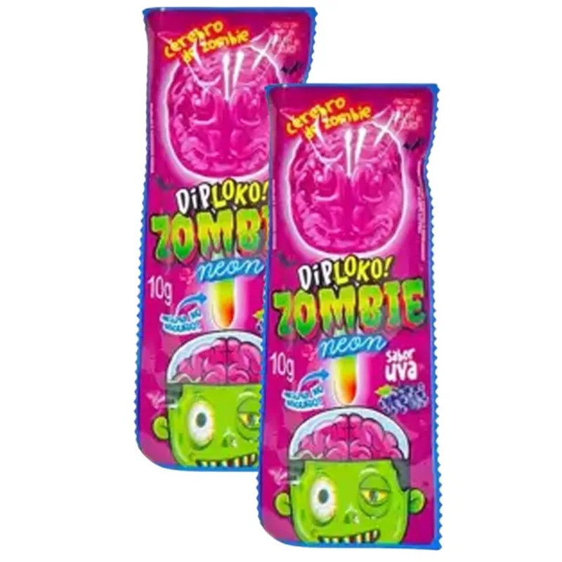 Kit 2 Pirulito Dip Loko Neon Zombie 10g