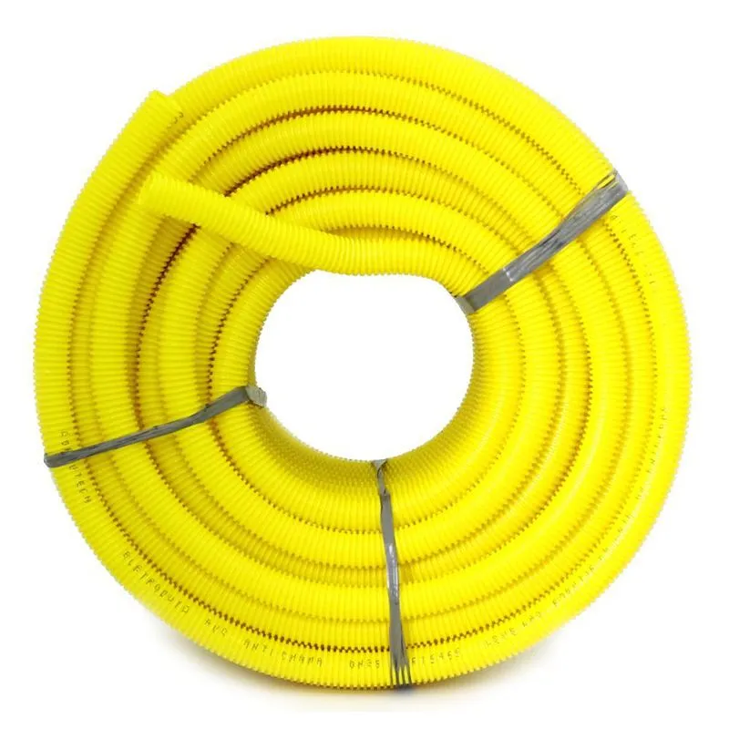 Conduíte Eletr. Corrugado Amarelo 3/4 X 50m - Anti-chama Pvc