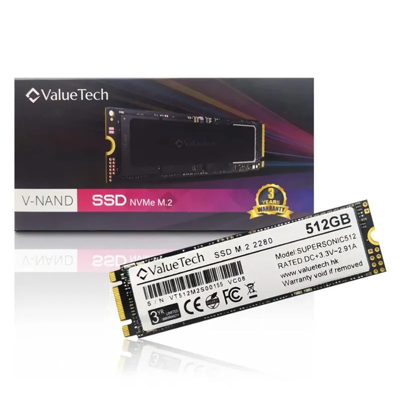 Ssd 512gb M.2 510mb/s Leit - 420mb/s Grav Supersonic512 Valuetech