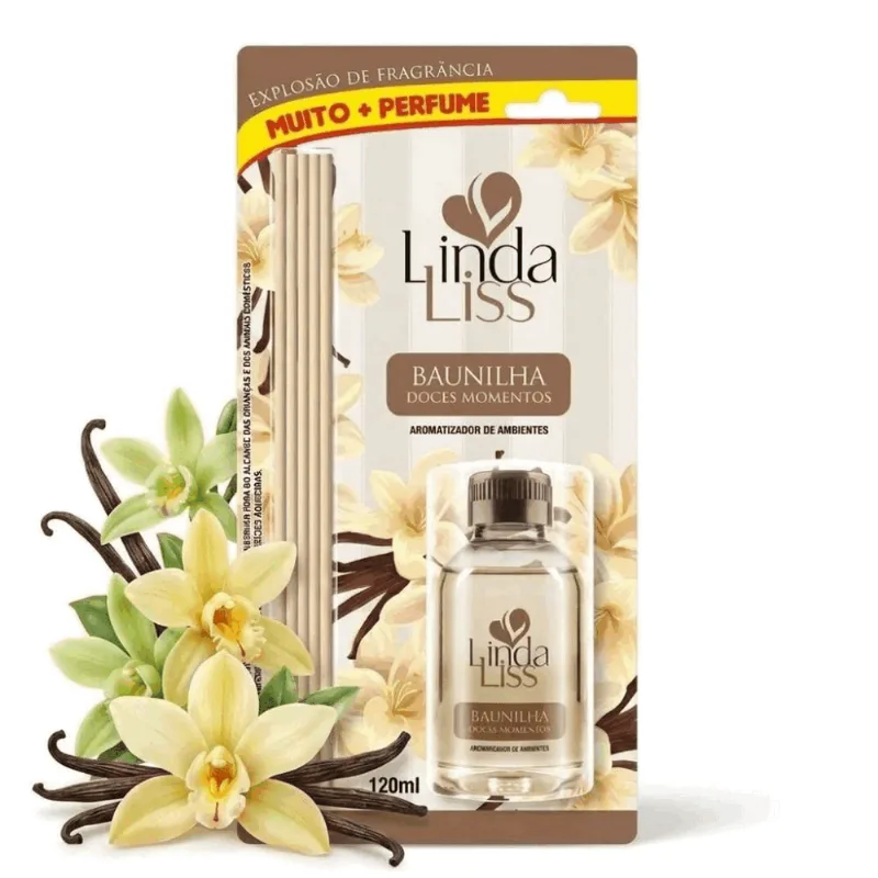 DIFUSOR AROMATIZADOR DE AMBIENTES BAUNILHA 120ML R.0200501 ÚNICA