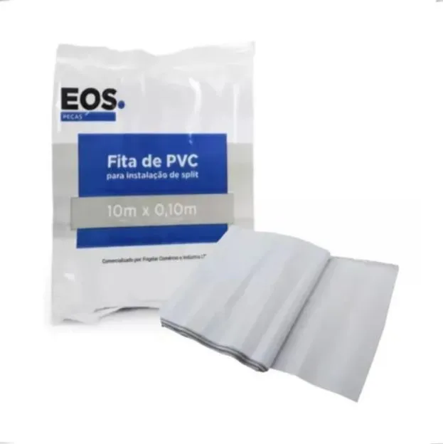 FITA PVC 10m LINEAR x 0.10m LARGURA COR BRANCA EOS