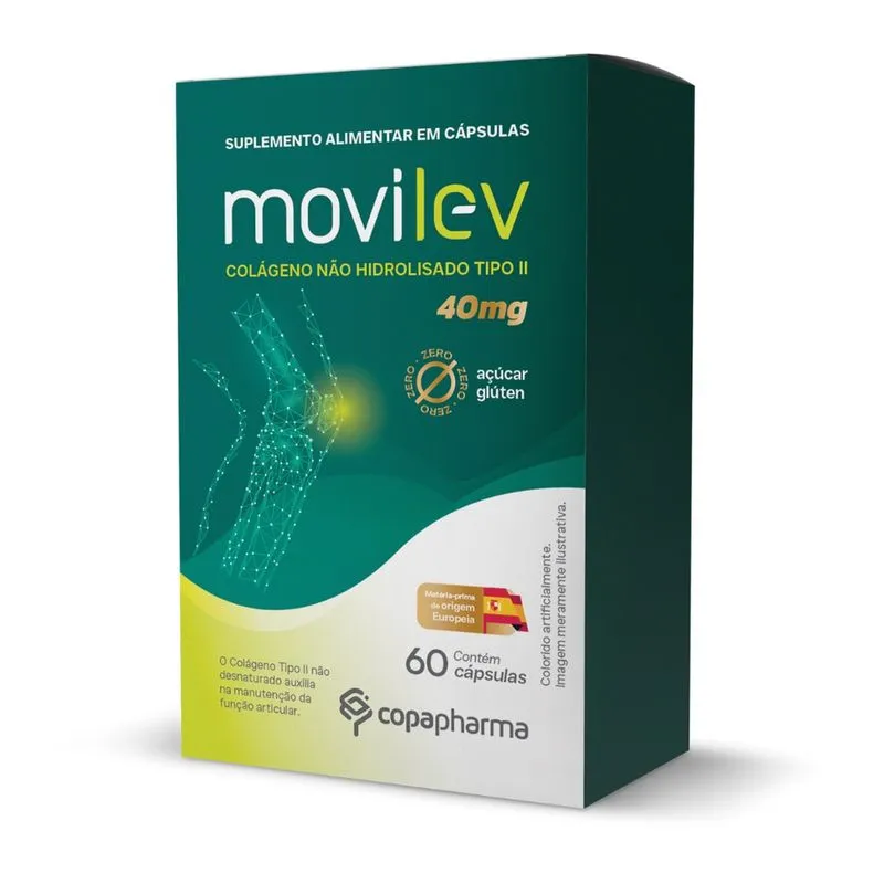 Movilev Colágeno Tipo ii Melhora Juntas Copapharma 60 Caps