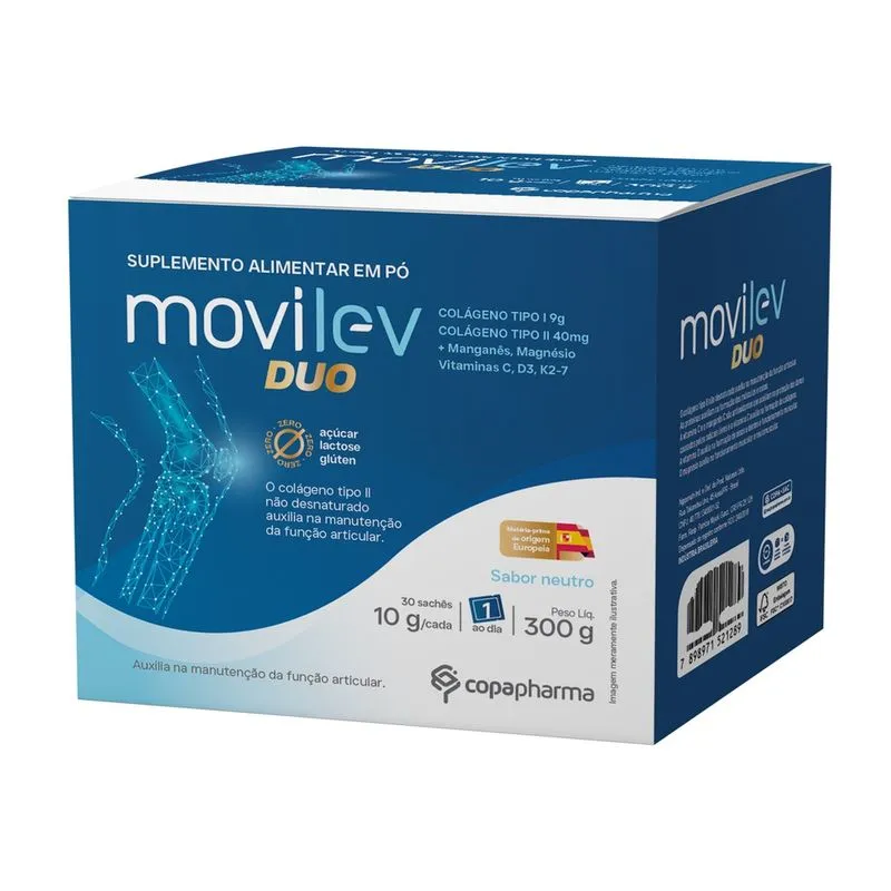 Movilev Duo Colágeno I e ii + Vitaminas Sache sabor Neutro