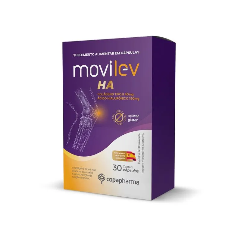Movilev ha Colágeno Tipo ii + Ácido Hialurônico 30 Cápsulas