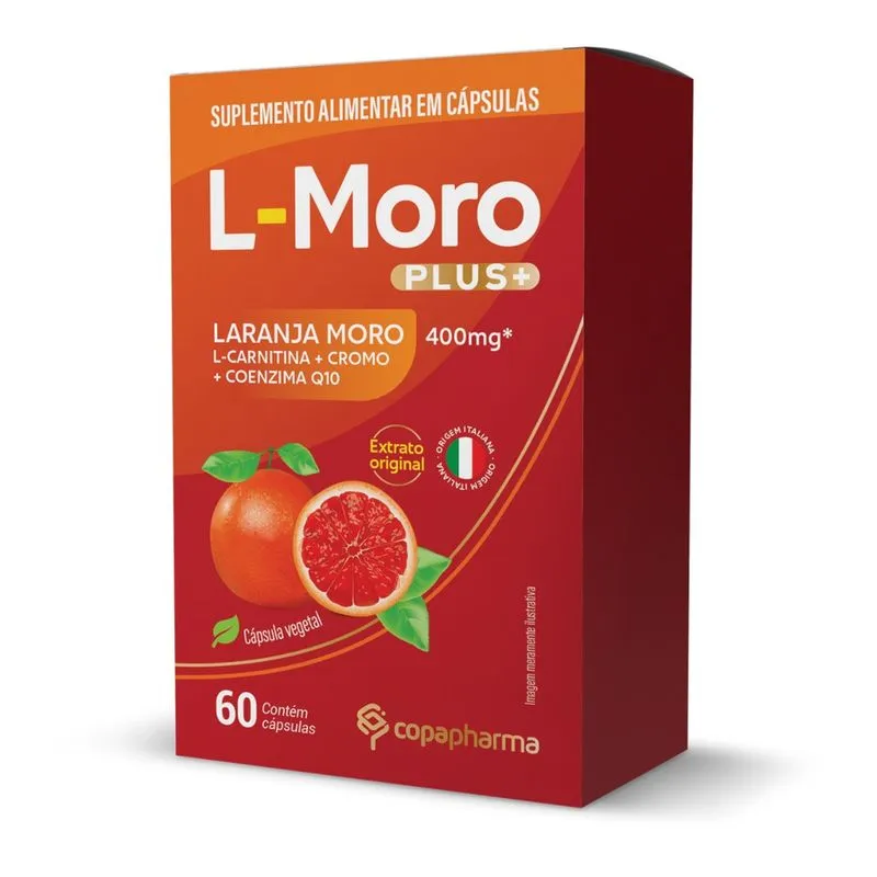 Suplemento Laranja Moro + L-Carnitina + Cromo + Q10 60 Caps