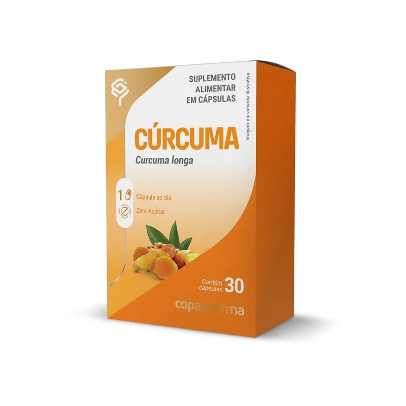 Extrato de Cúrcuma 100% Pura Açafrão da Terra 30 Cápsulas