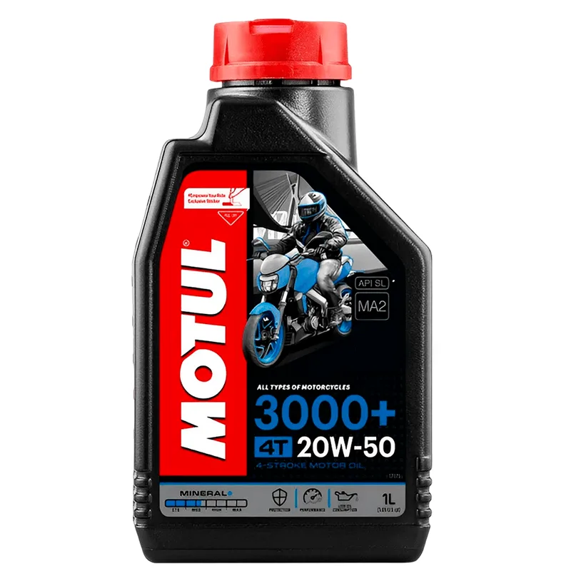 Óleo Motul 3000+ 4 Tempos 4T 20W50 Mineral 1Lt