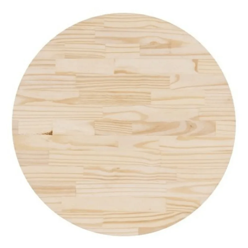 Tábua Placa Pinus Redonda Decoração - Tamanho 25x25 Cm