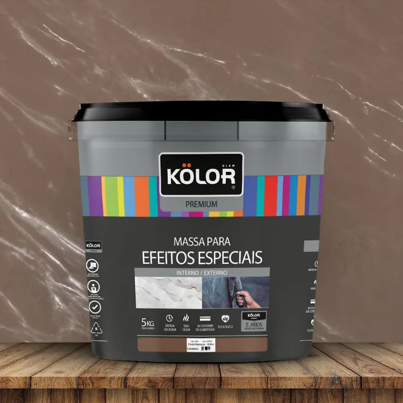Efeito Mármore 5kg Marrom Kolor