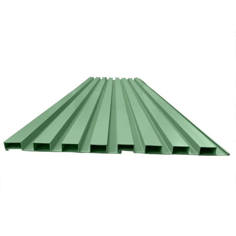 Painel Ripado Em Placa 100x0,15cm 1,05m² Pvc + 2 Cantoneiras 1,05 Verde Bariri Verde