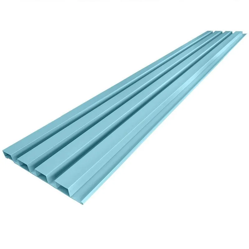Painel Ripado Em Placa 100x0,15cm 1,05m² Pvc + 2 Cantoneiras 1,05 Azul Bariri Azul