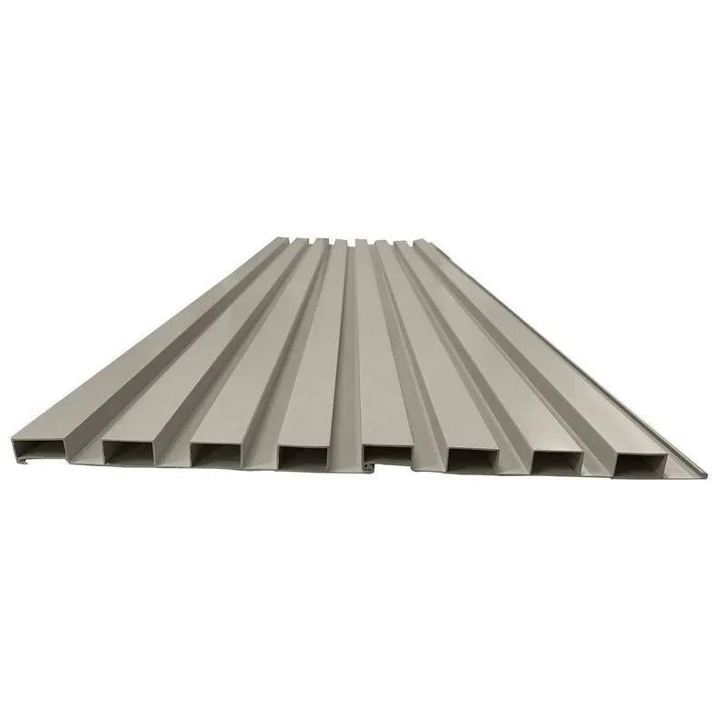 Painel Ripado Em Placa 100x0,15cm 1,05m² Pvc + 2 Cantoneiras 1,05 Cinza Bariri Cinza