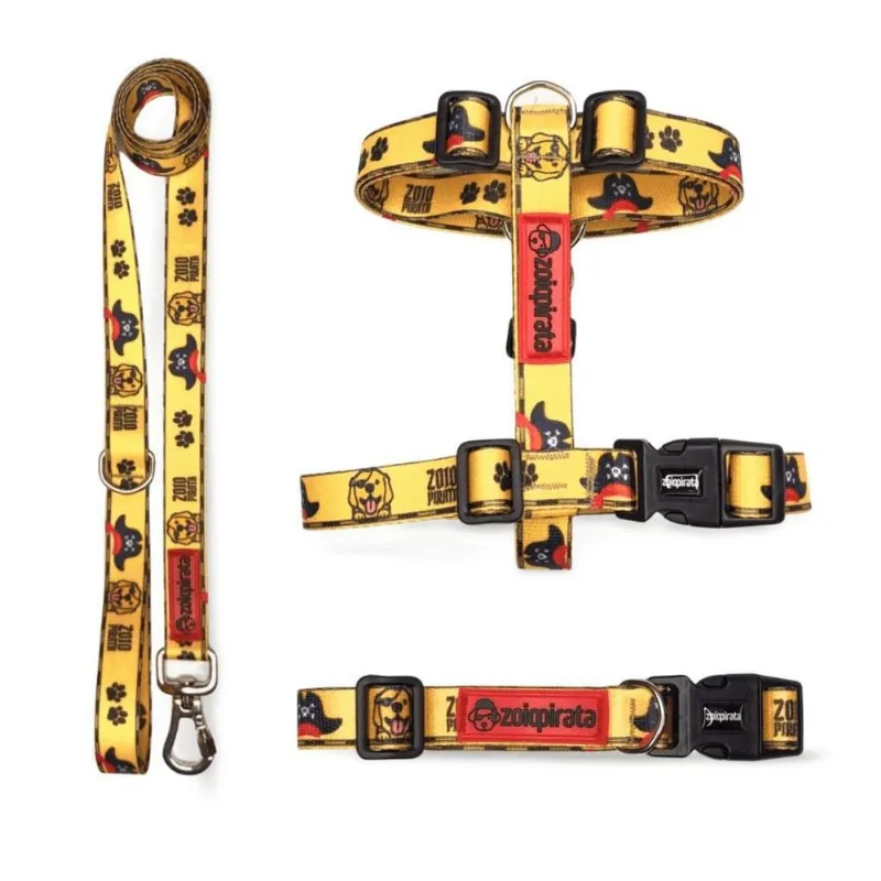 Kit Peitoral H Antipuxão Para Cachorros + Coleira Guia Zoio