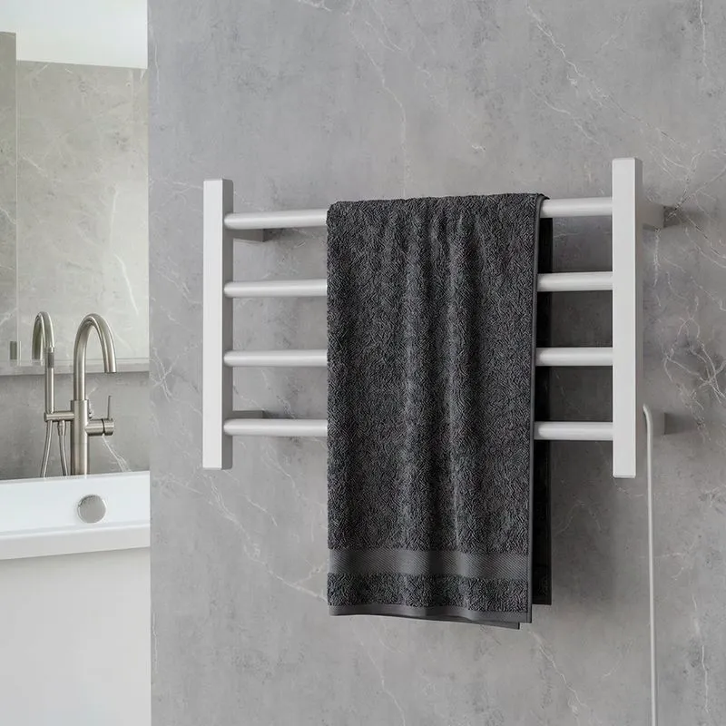 Toalheiro Térmico Alumínio 4 Barras Elegance Bivolt Branco