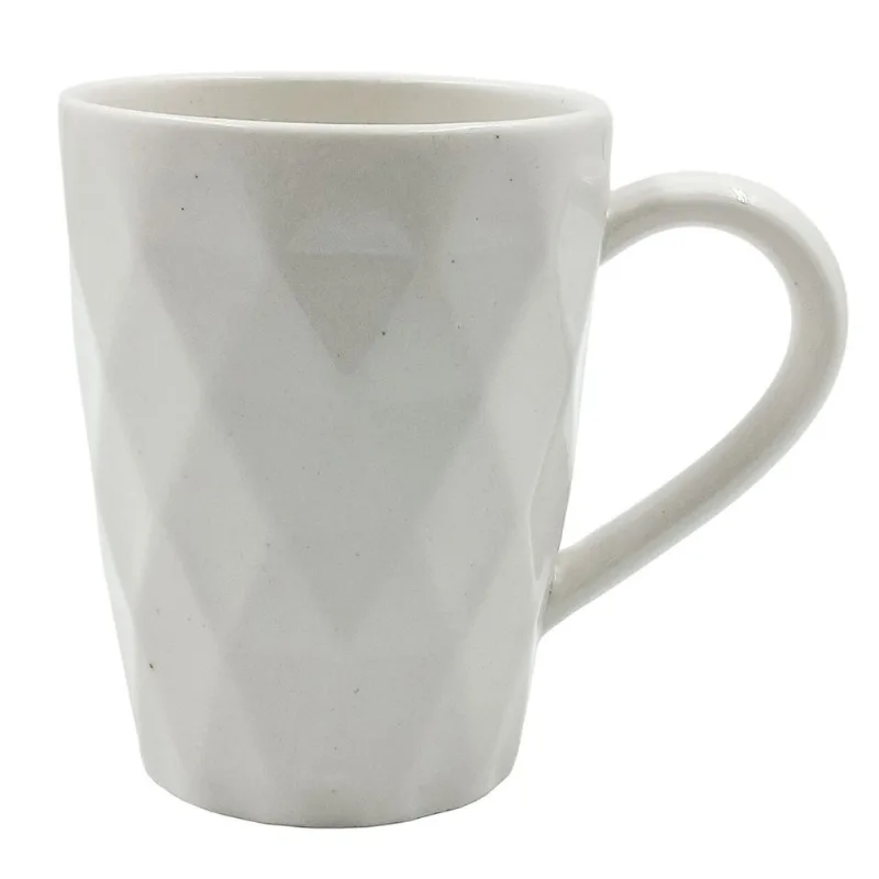 Caneca Diamante 300ml em Cerâmica Istok-Branco